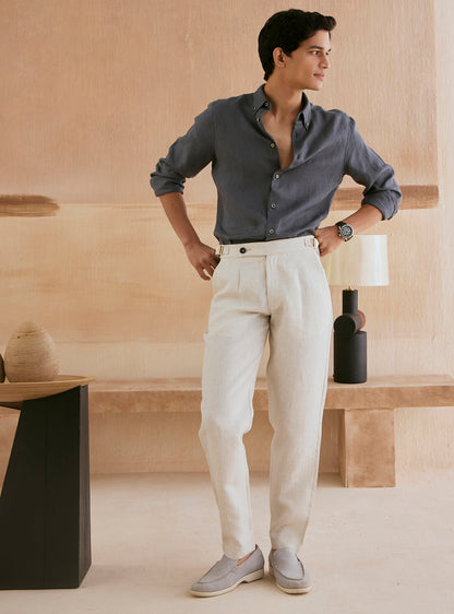 Baltic Grey Linen Shirt