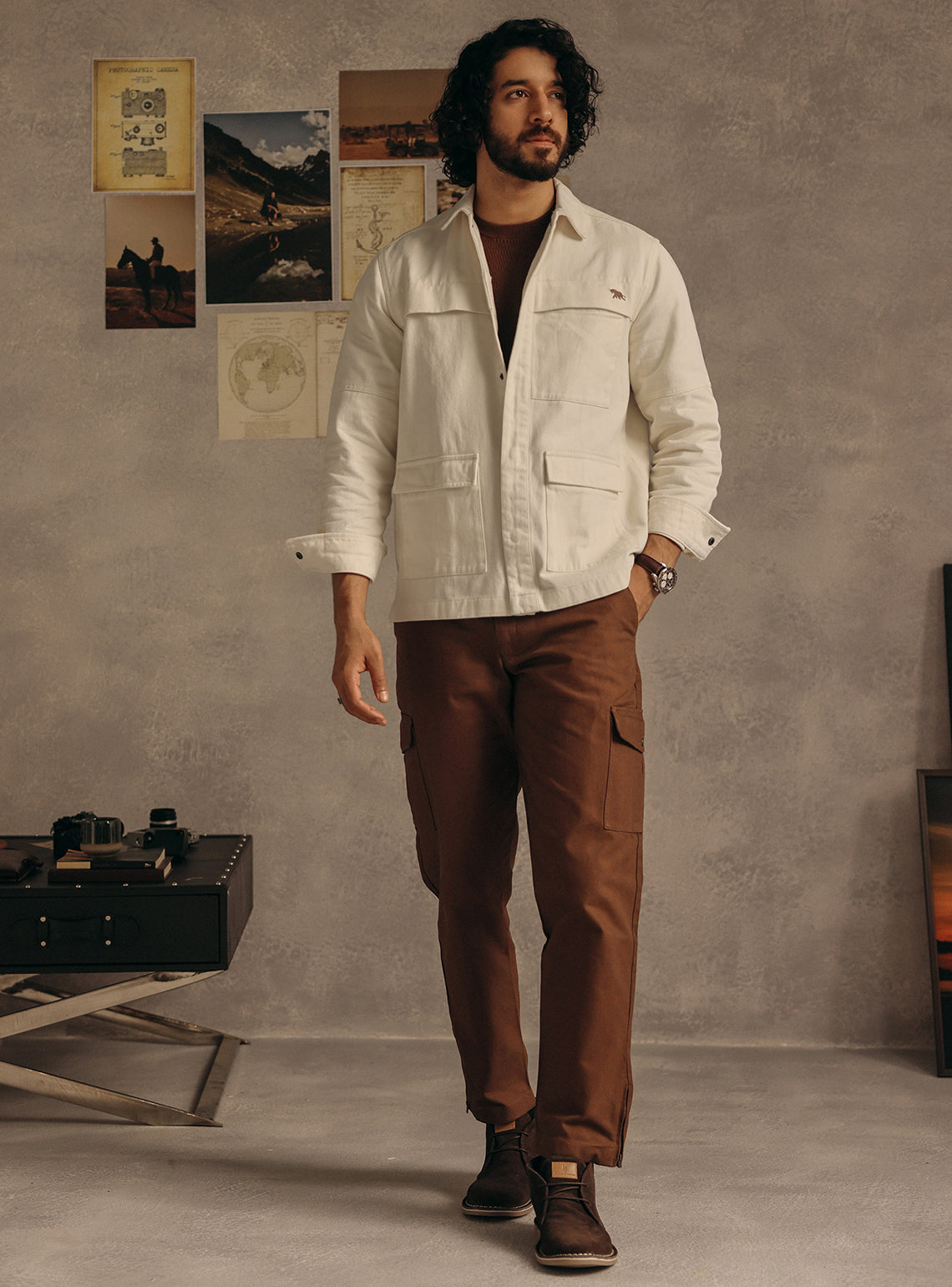 Malta Off White Cotton Overshirt