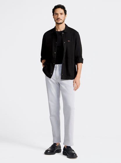 Ghost Grey Cotton Blend Jeans