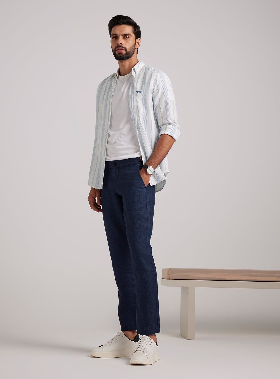 Light Azure Linen Shirt