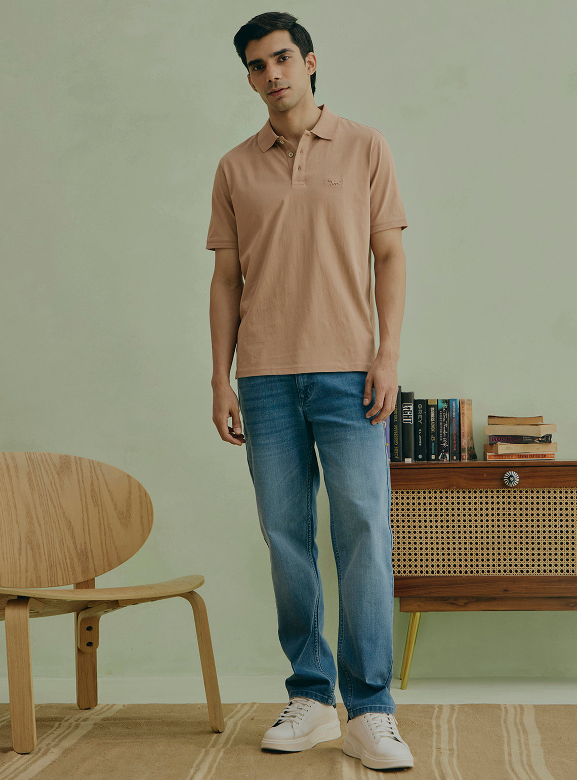 Nutmeg Brown Cotton Polo