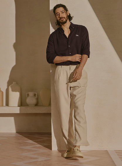 Drift Brown Linen Shirt