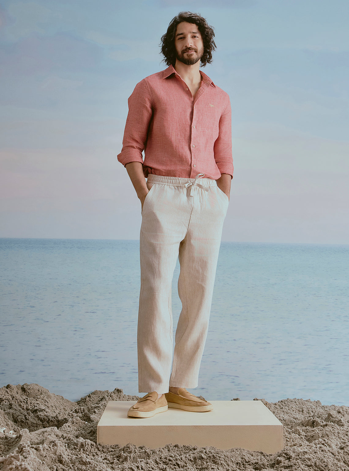 Current Red Linen Shirt