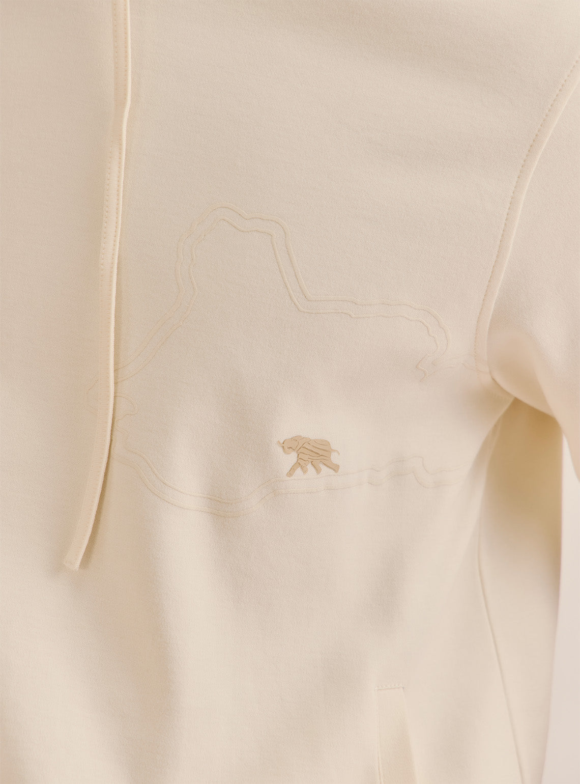 Retreat Off-White Cotton Hoodie