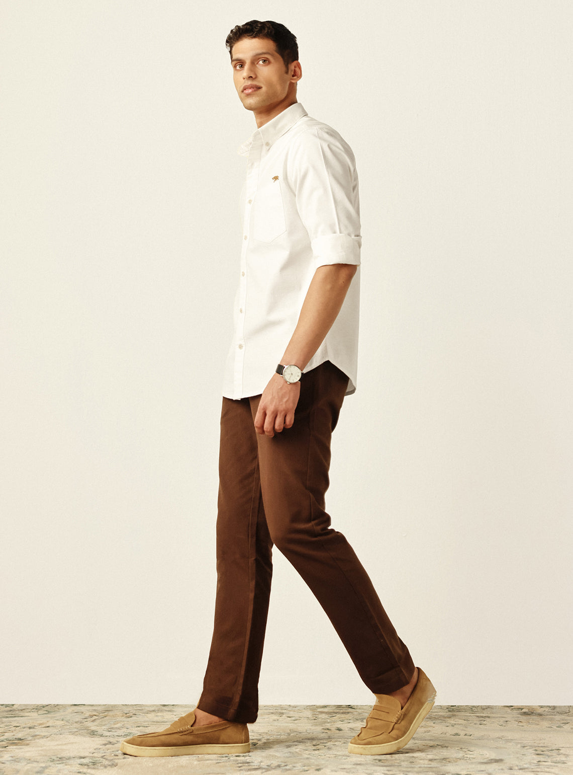 Classic Clean White Cotton Oxford Shirt