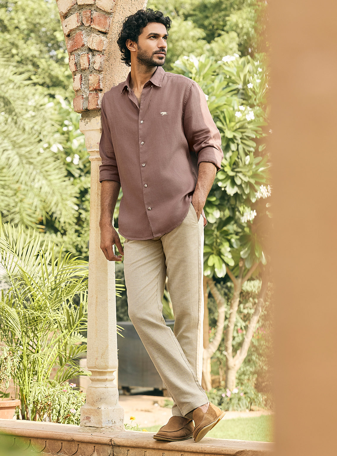 Light Wood European Linen Shirt