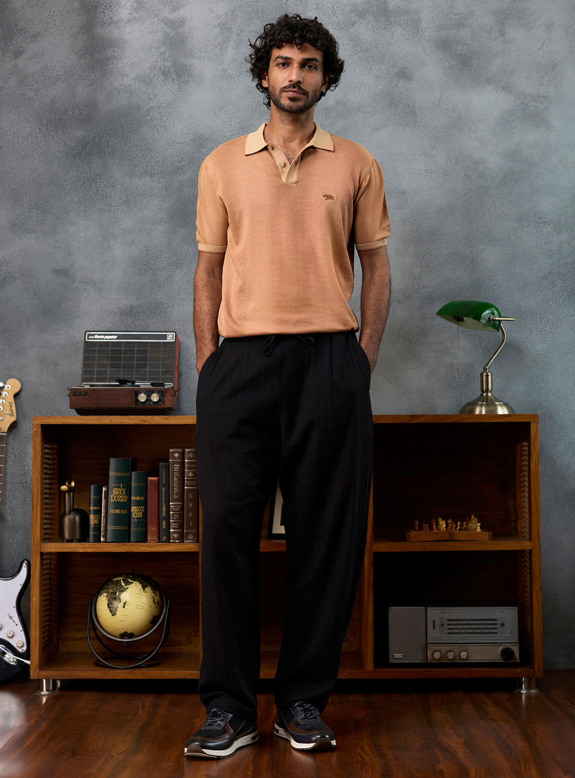 Long Game Khaki Cotton Polo