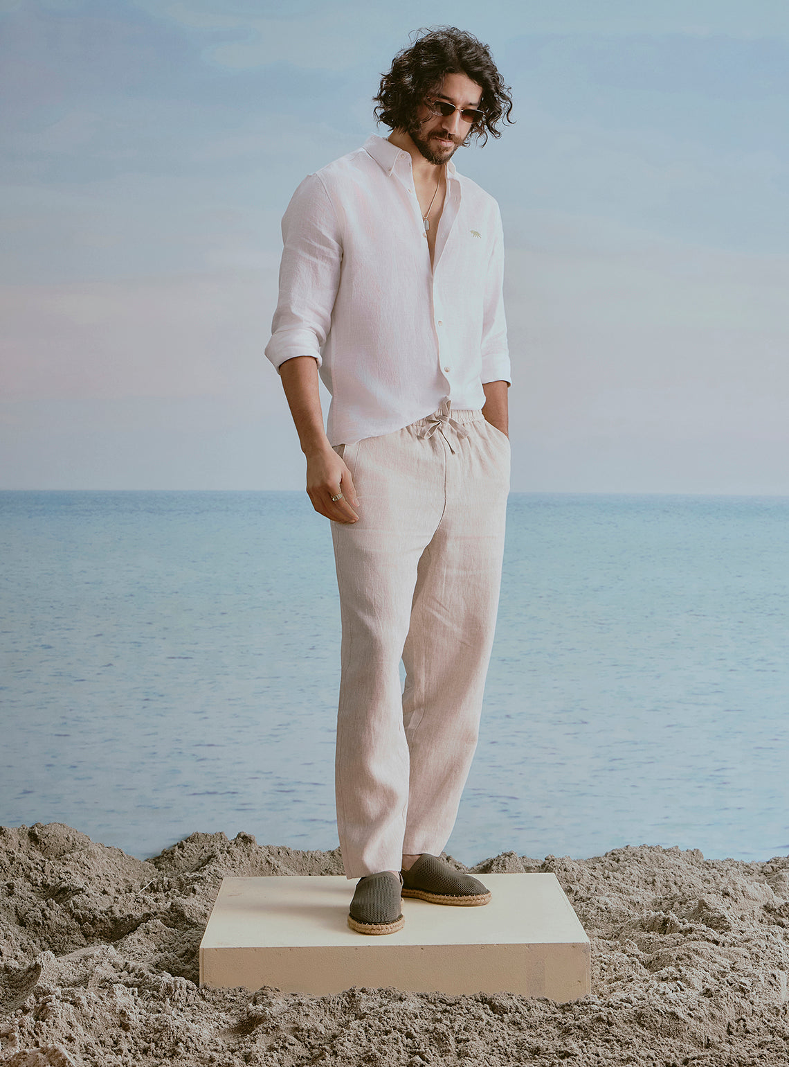 Moon White Linen Shirt