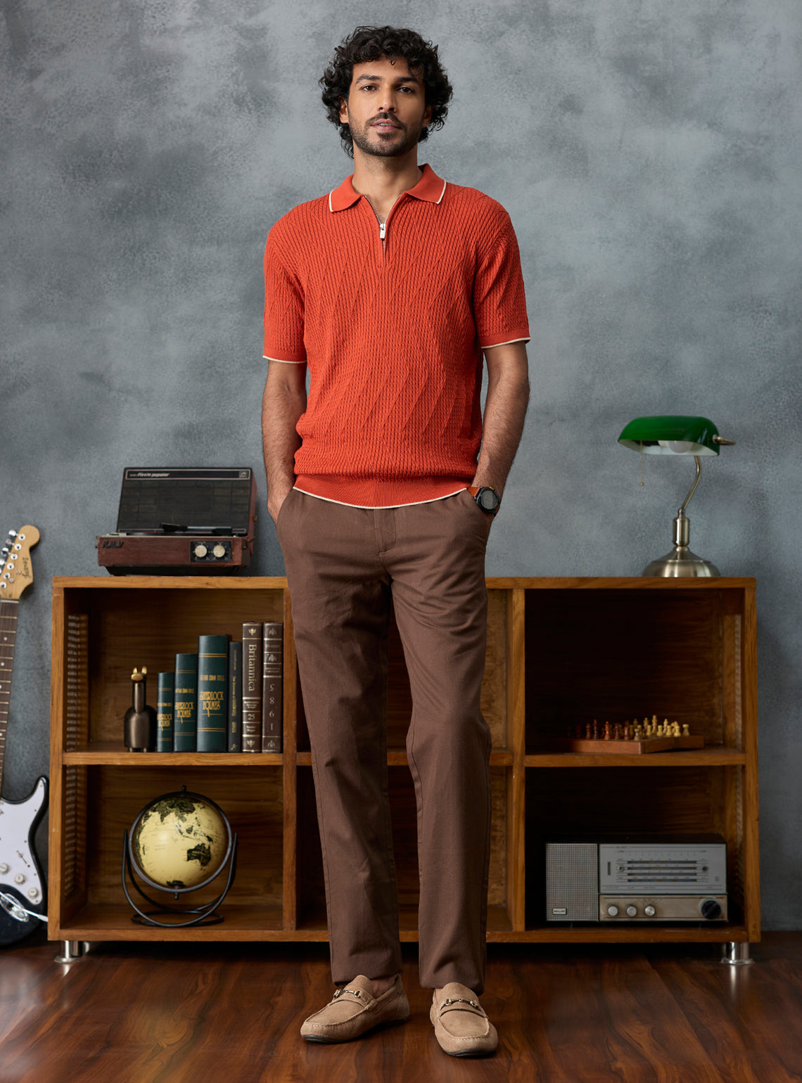 Rally Rust Cotton Cables Polo