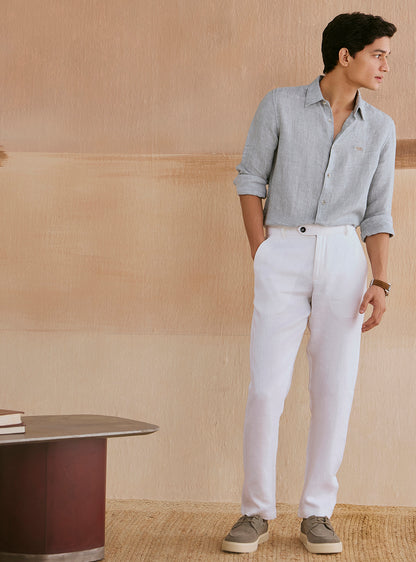 Stormviel Gold Check Linen Shirt