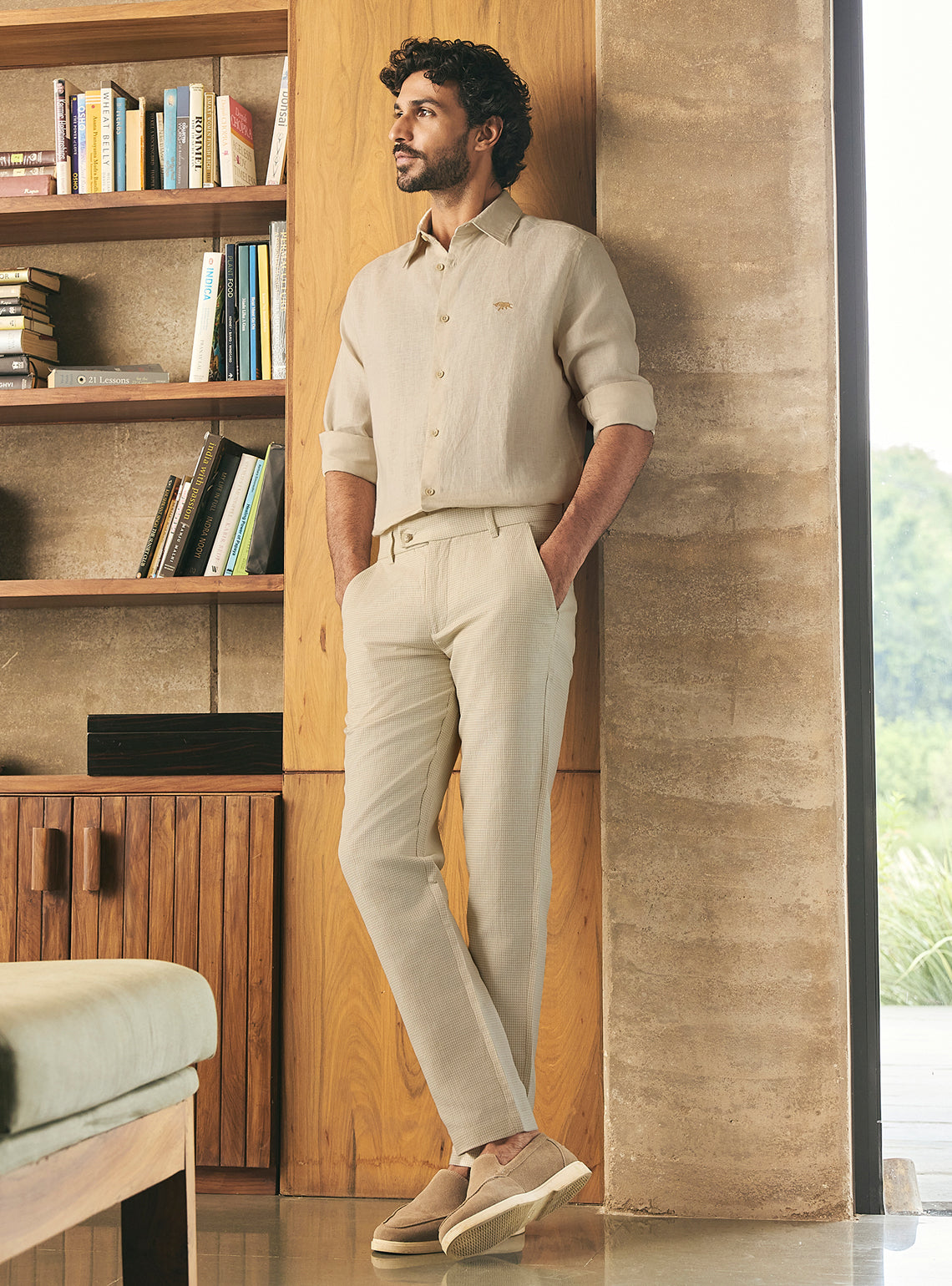 Sand Beige European Linen Shirt