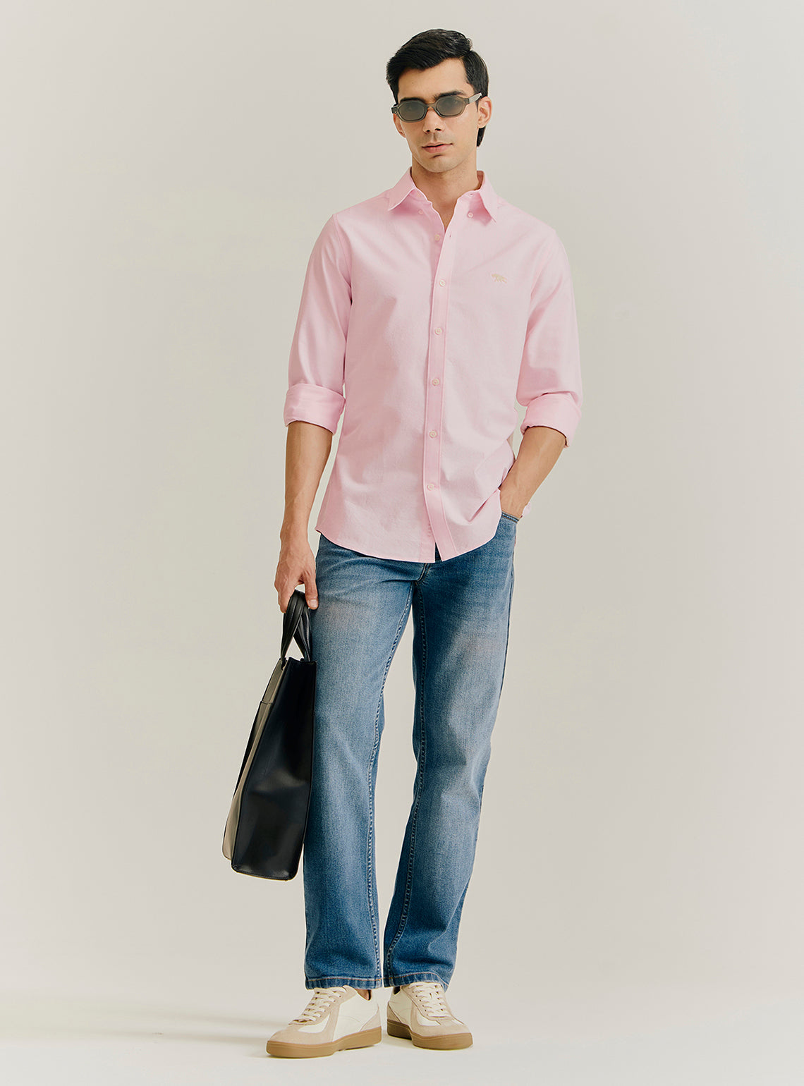 Rose Pink Giza Cotton Oxford Shirt