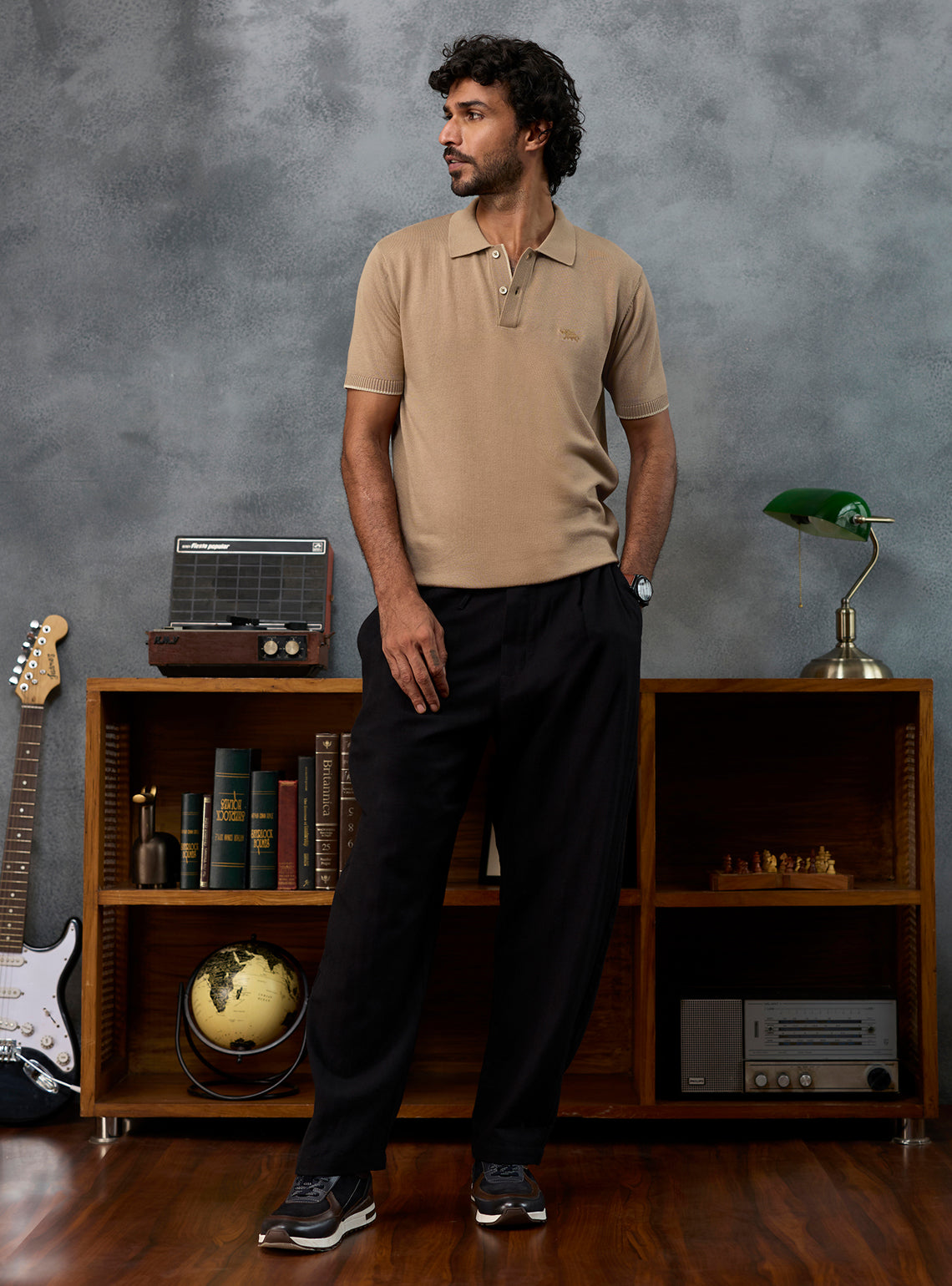 Shuffle Khaki Cotton Polo