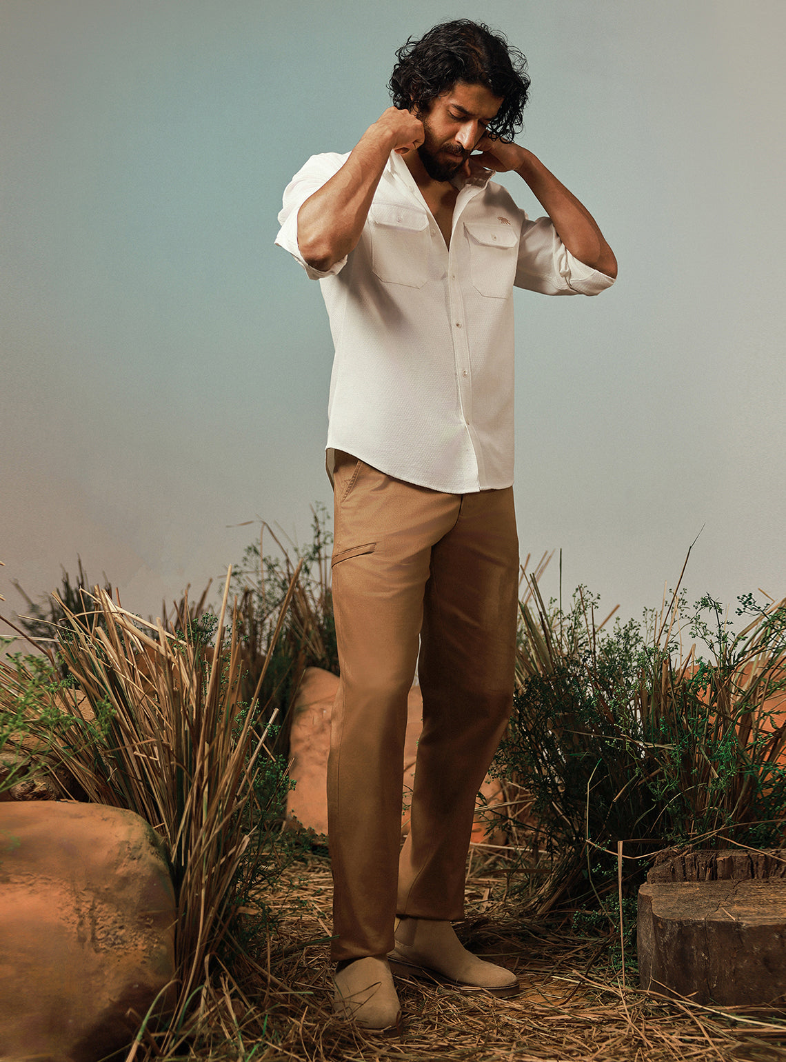 Frontier Brown Cotton Trouser