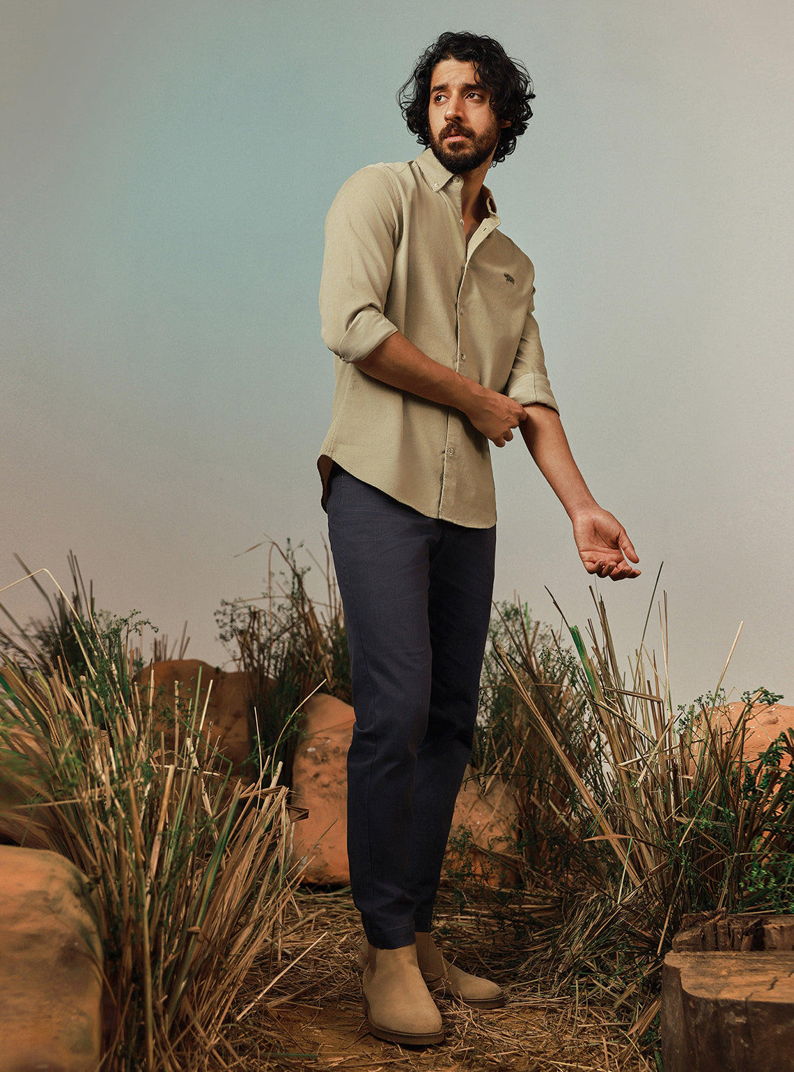 Sahara Khaki Corduroy Shirt