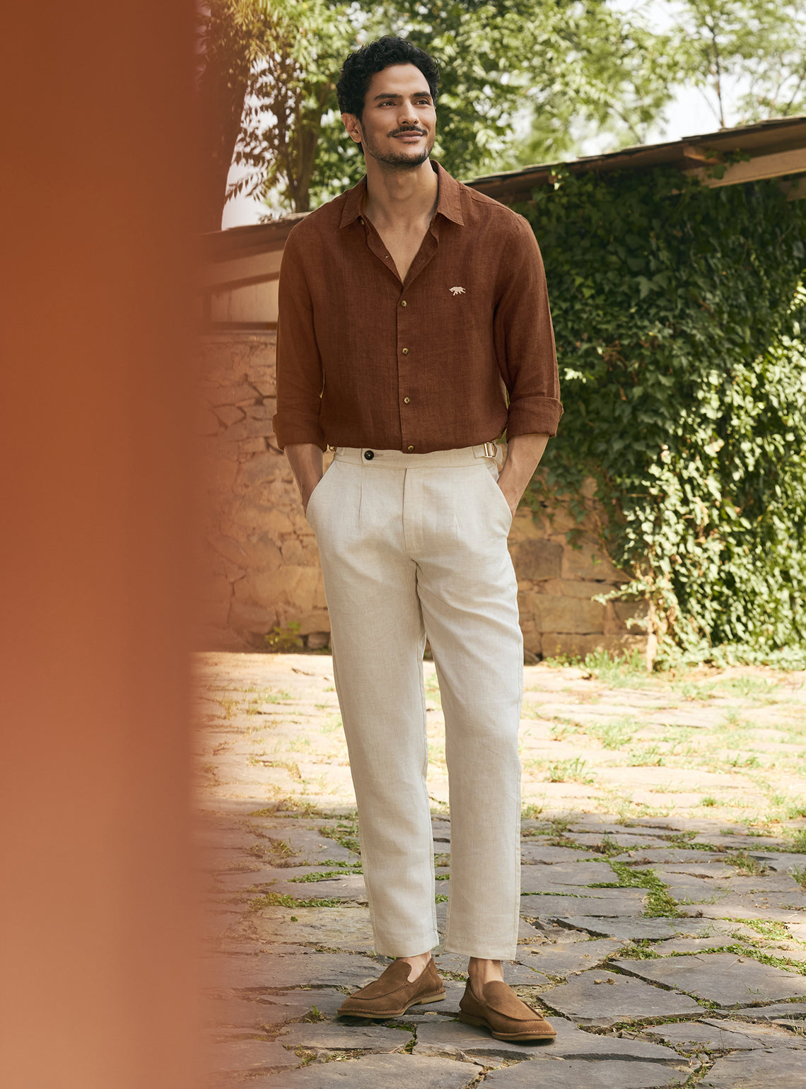 Earthy Brown Linen Shirt