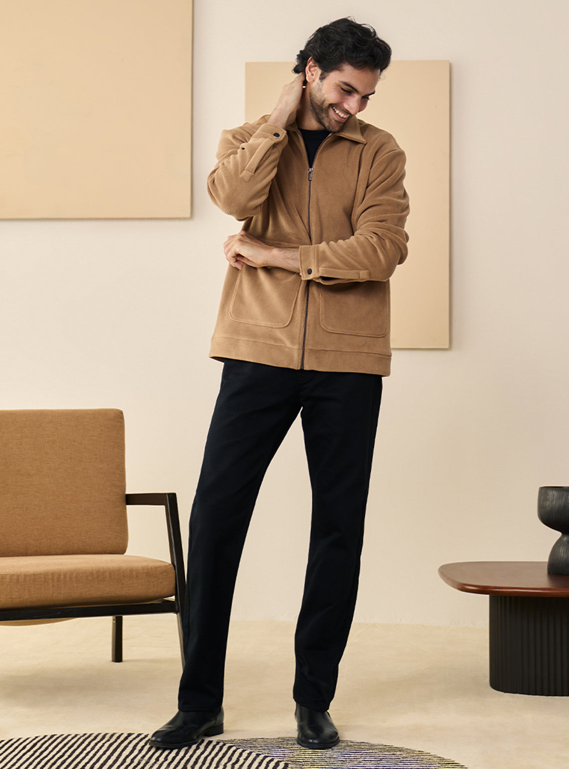 Nutmeg Brown Poly Rich Jacket