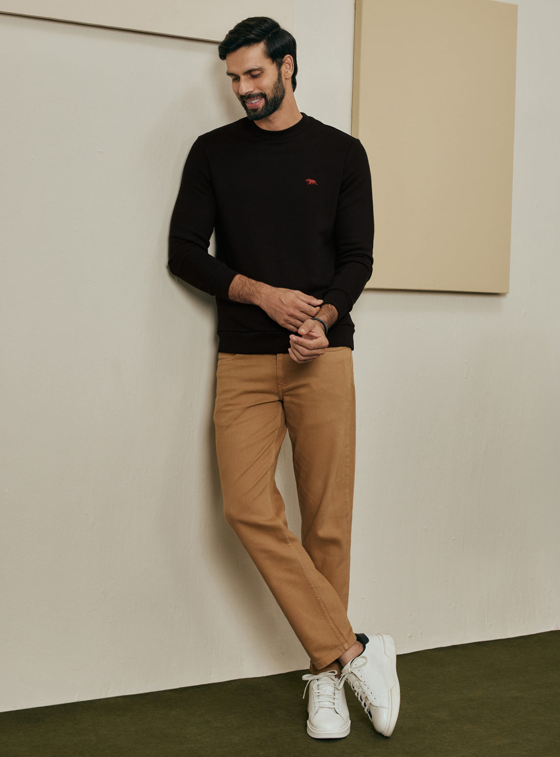 Coal Black Terry Cotton Triblend Pullover