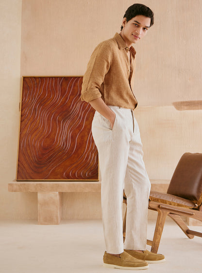 Copper Brown Linen Shirt