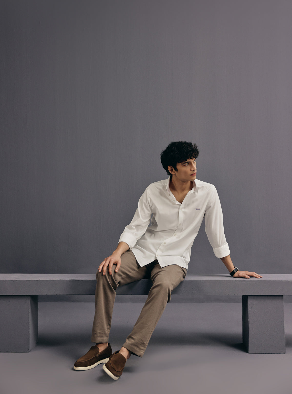 Absolute White Cotton Evening Shirt