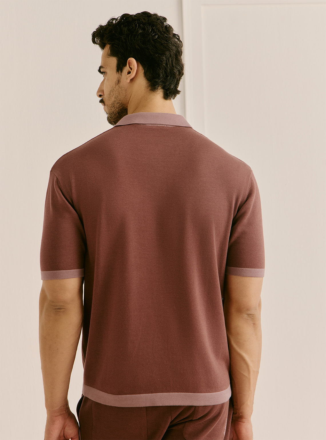 Vineyard Burgundy Cotton Knit Polo