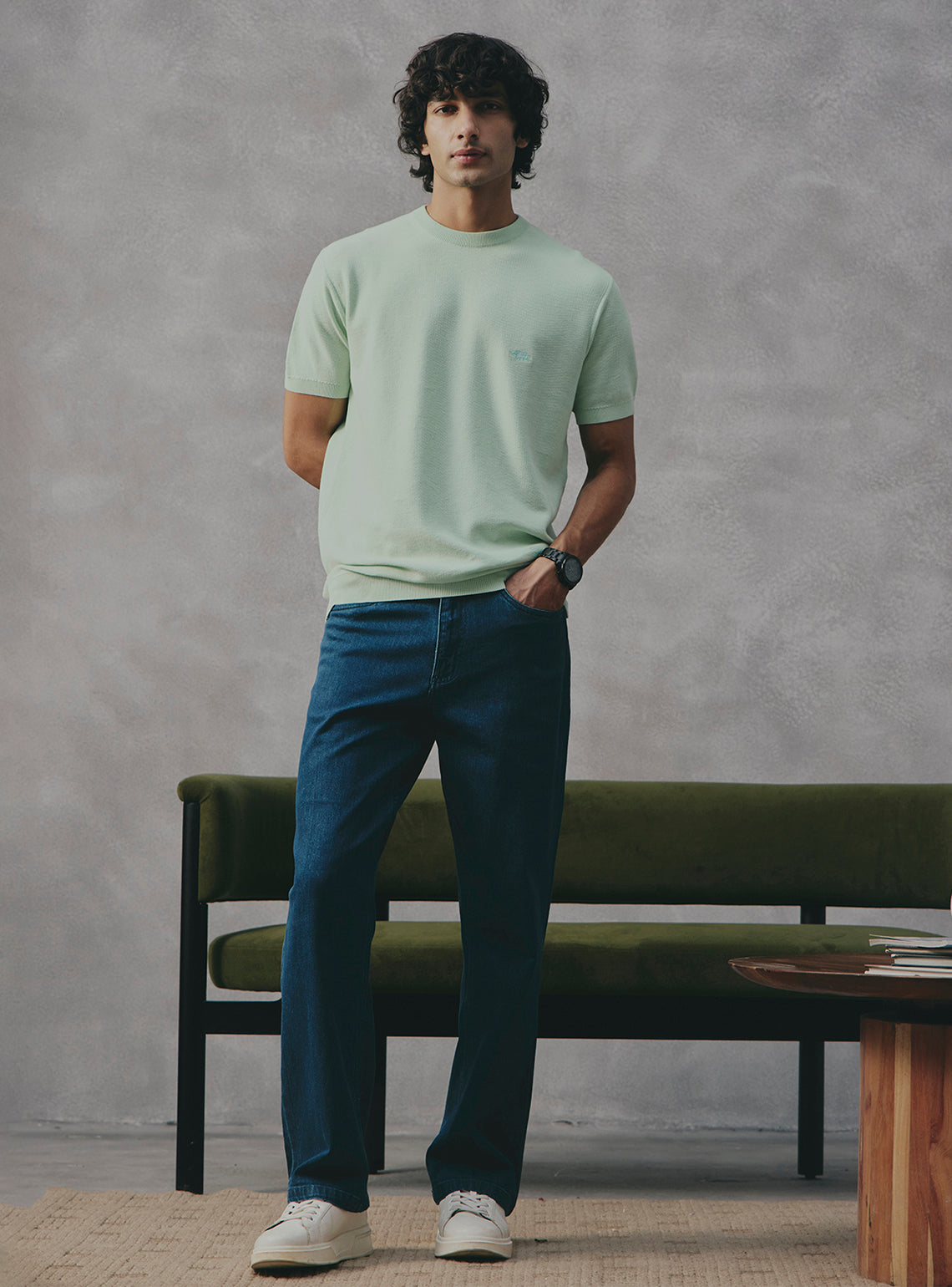 Eucalyptus Green Cotton Crewneck