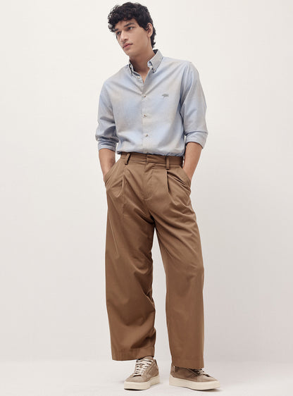 Blue Fade Cotton Melange Shirt