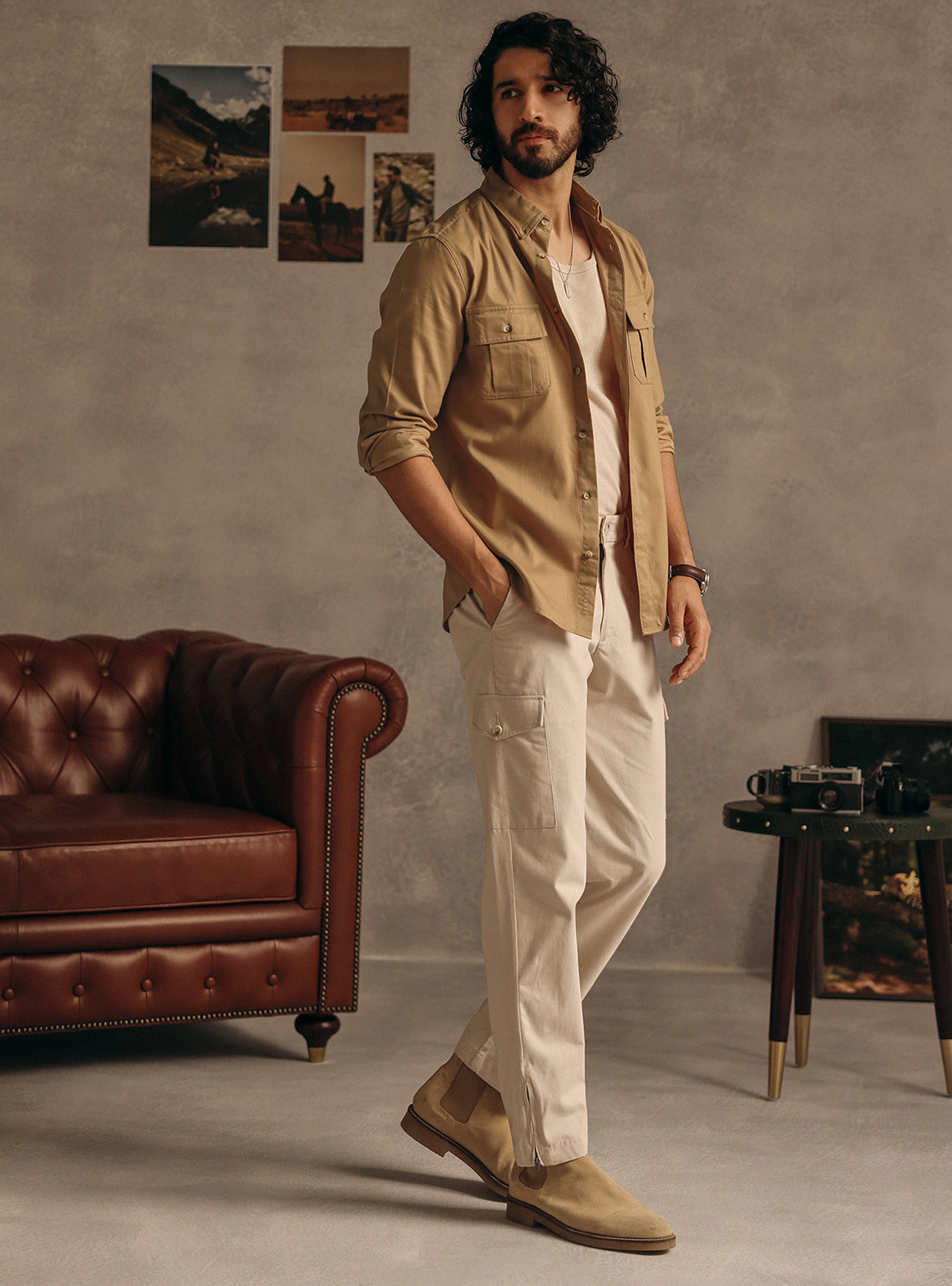 Teak Brown Cotton Balsa Shirt
