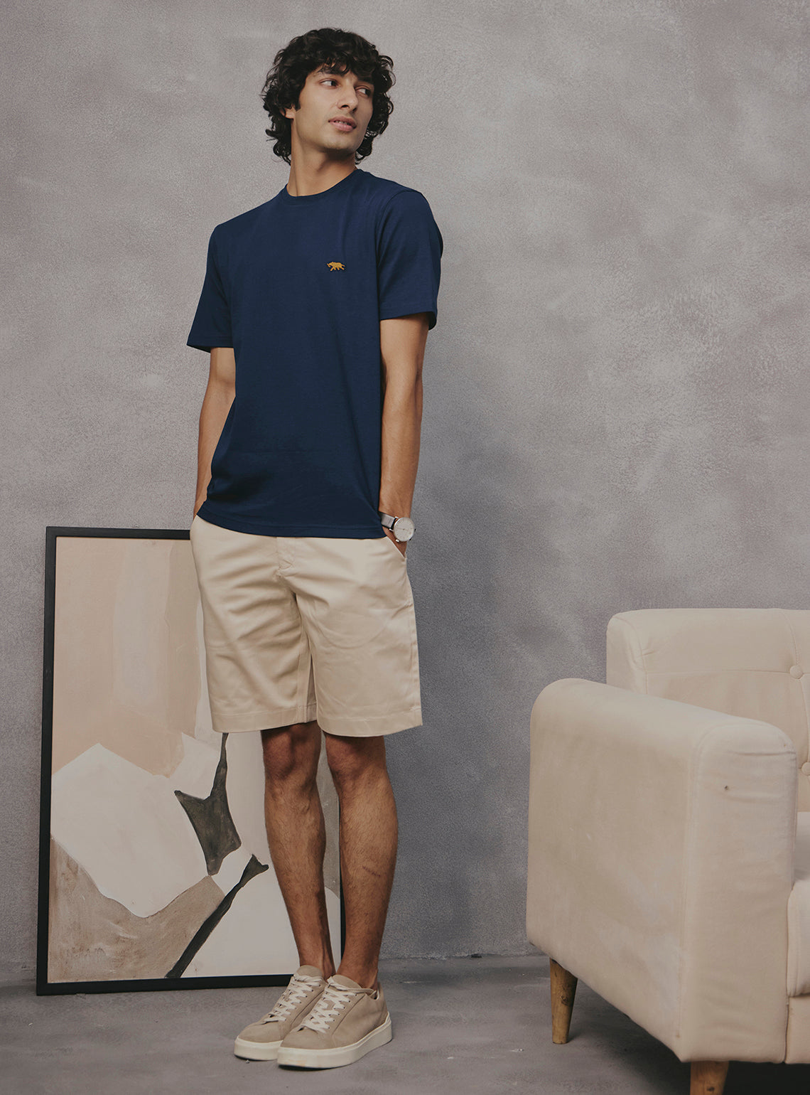 Wolfsbane Navy Supima Cotton Crewneck