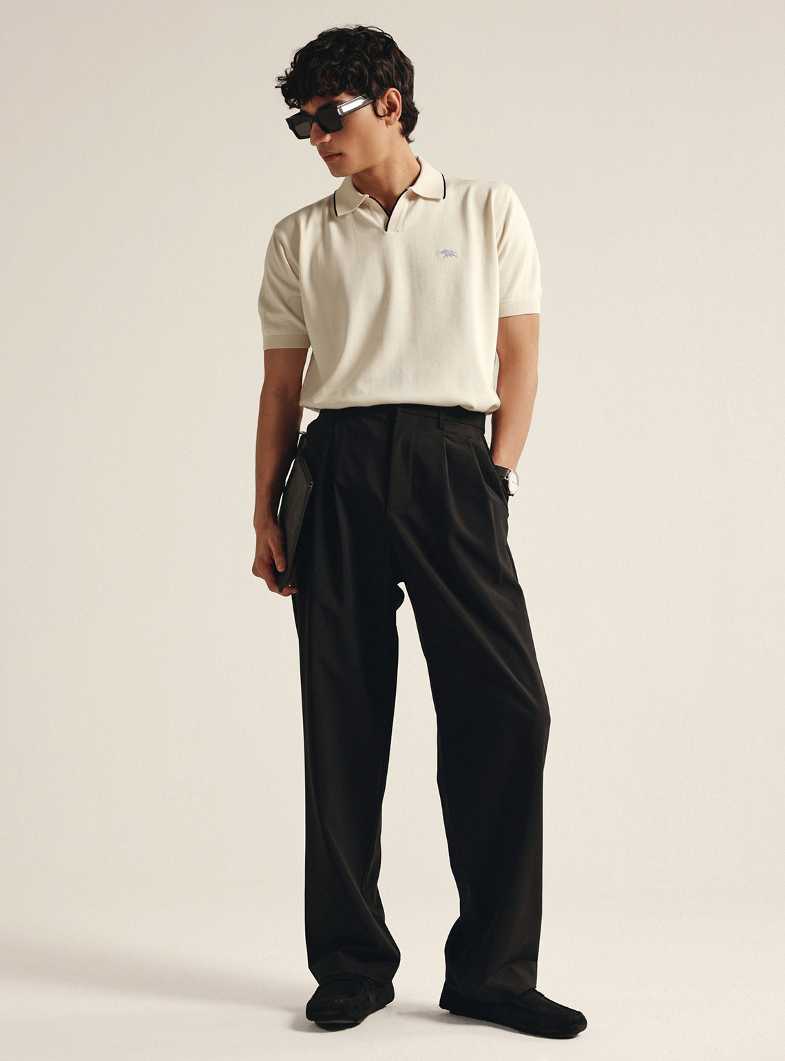 Dove White Cotton Polo Shirt