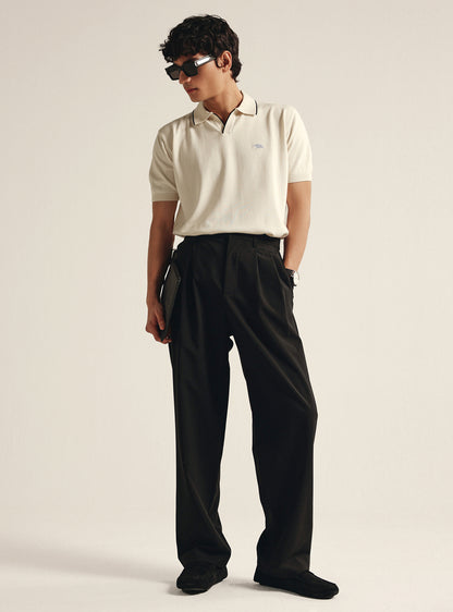 Dove White Cotton Polo Shirt