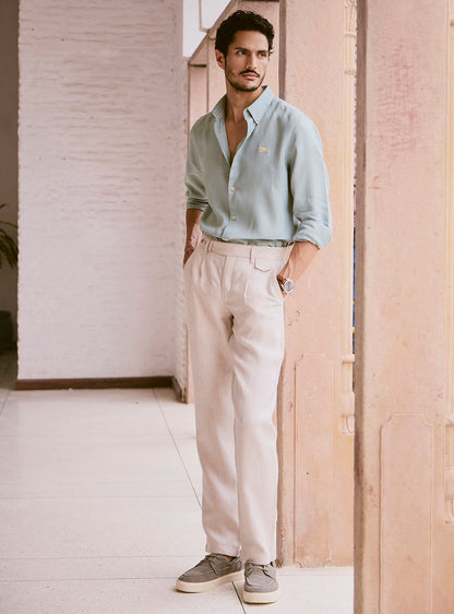 Delta Teal Linen Shirt