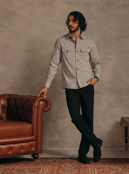 Bronco Grey Cotton Canvas Overshirt