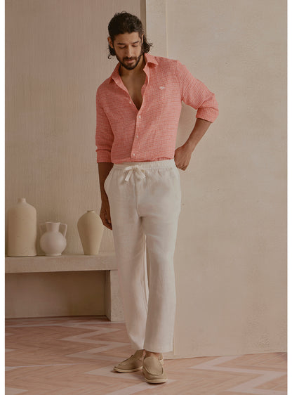 Ember Orange Linen Shirt