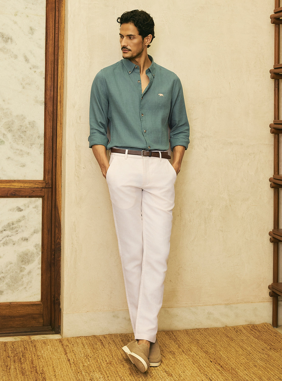 Wildwood Green Linen Shirt