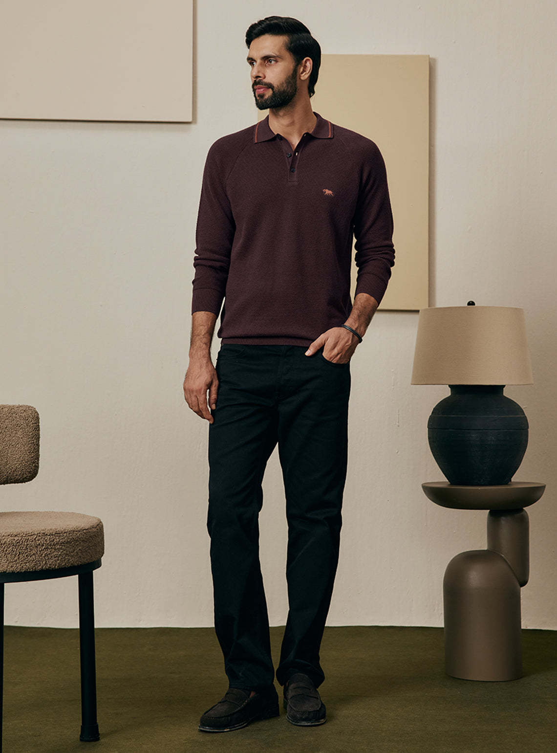 Mahogany Brown Cotton Pullover