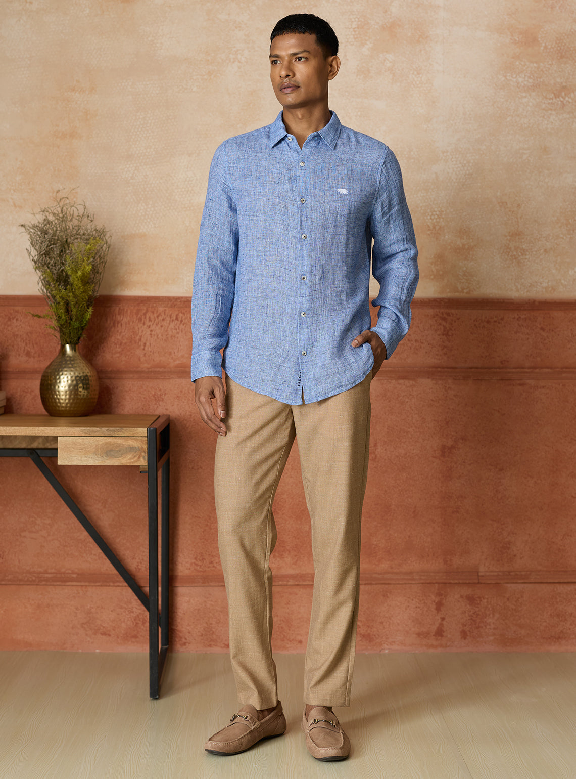 Ocean Wave European Linen Shirt