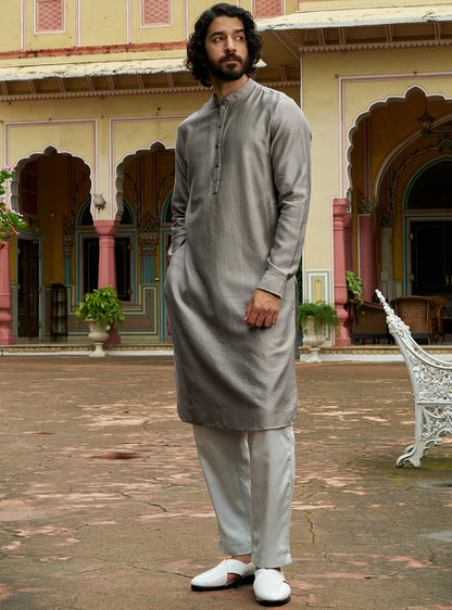 Zorba Grey Cotton Silk