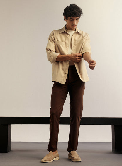 Malta Mustard Cotton Melange Overshirt