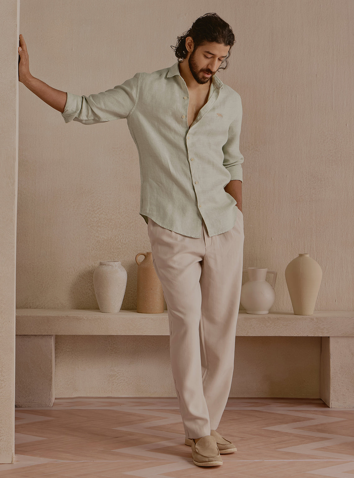 Current Green Linen Shirt