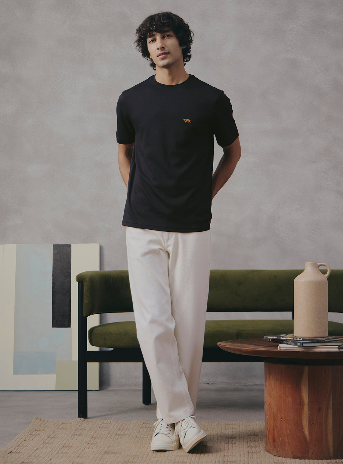 Butter Black Supima Cotton Crewneck