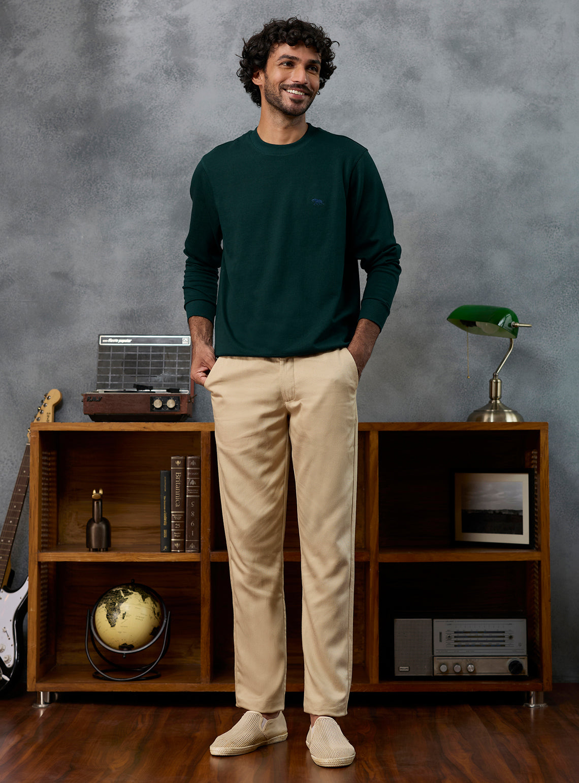 Tempo Teal Cotton Sweatshirt