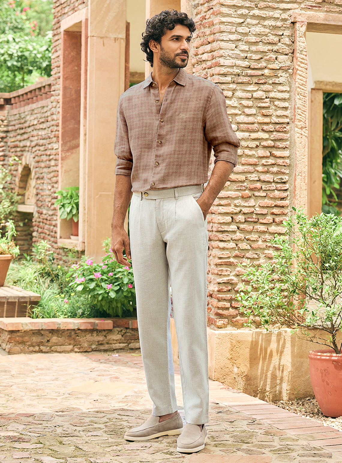 Bison Cotton Linen Trousers