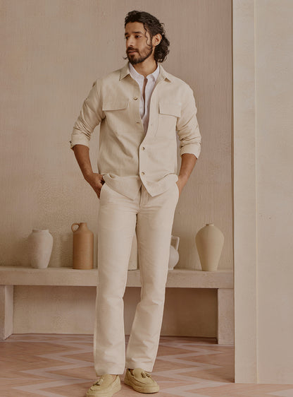 Dune Beige Stripe Jacket