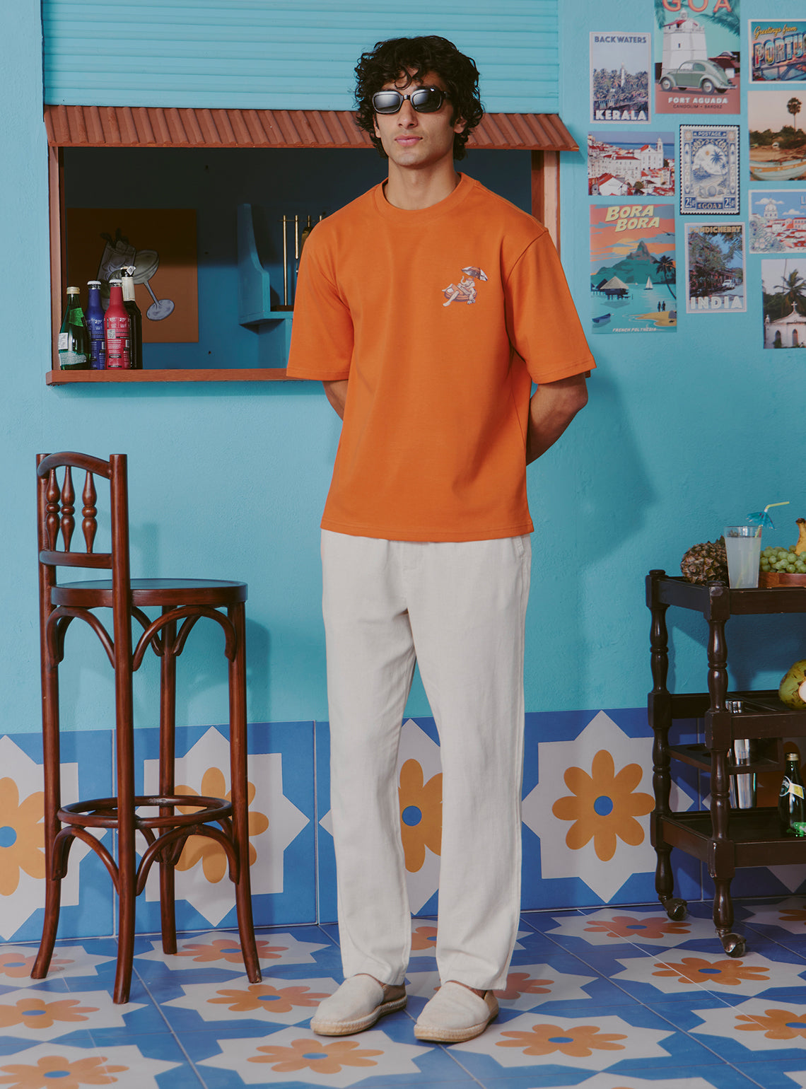 Aperol Spritz Orange Print Crewneck