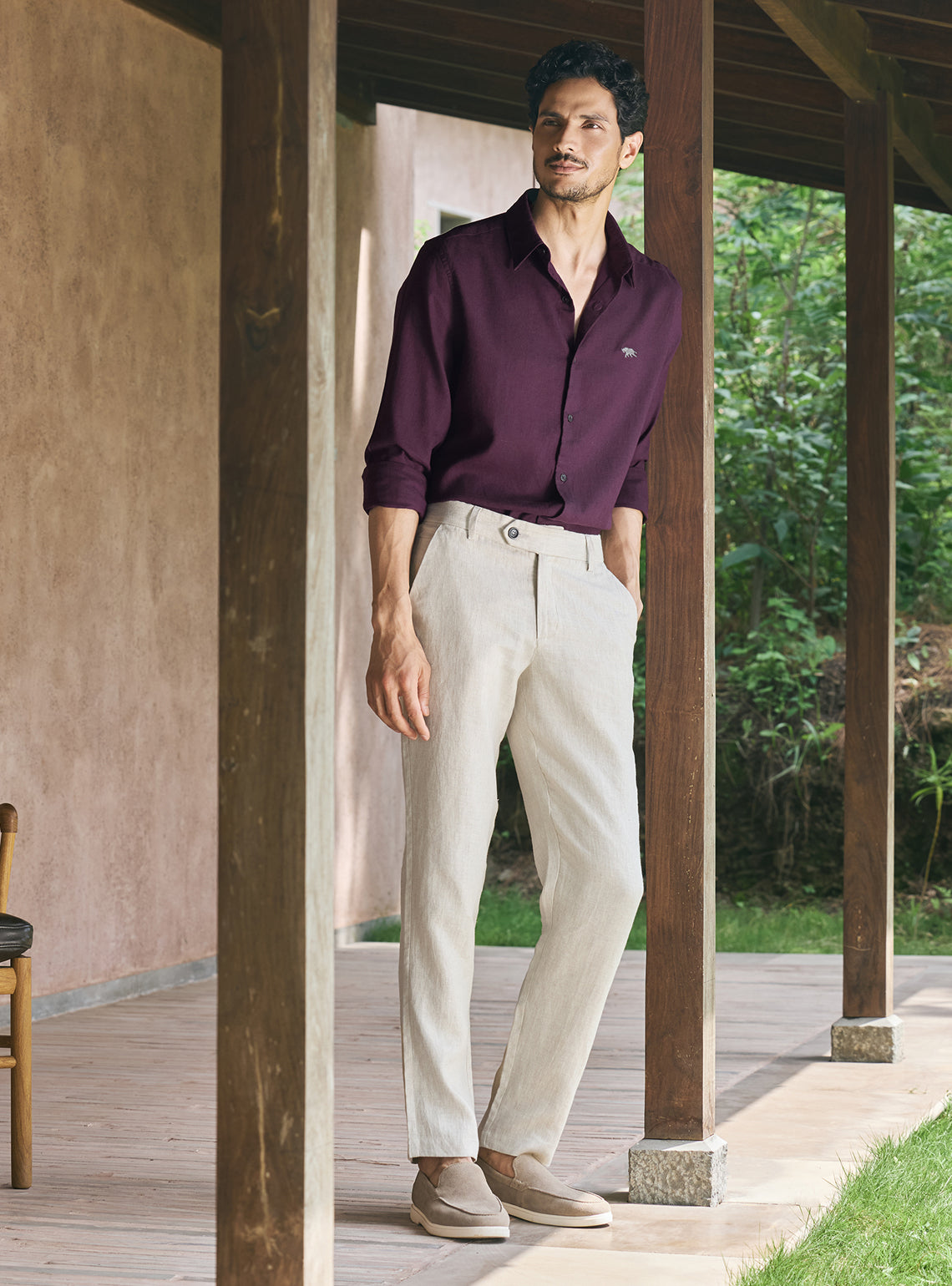 Mystic Violet Lyocell Linen Shirt