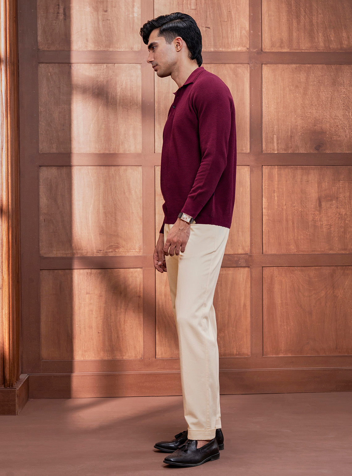 Deep Ruby Cotton Pullover