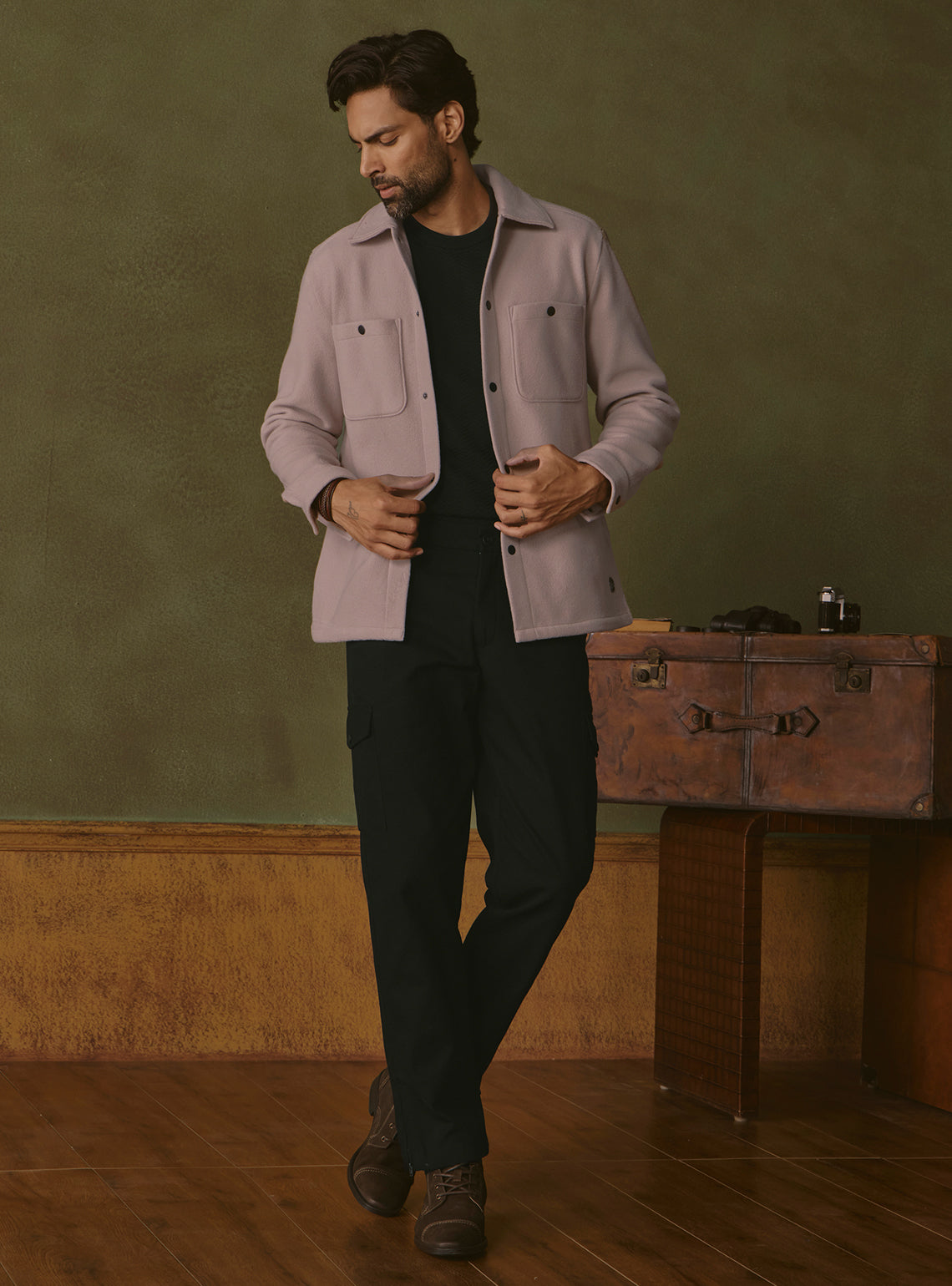 Midnight Black Cotton Cargo