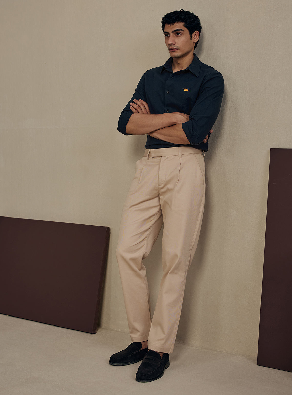 Deep Navy Cotton Shirt