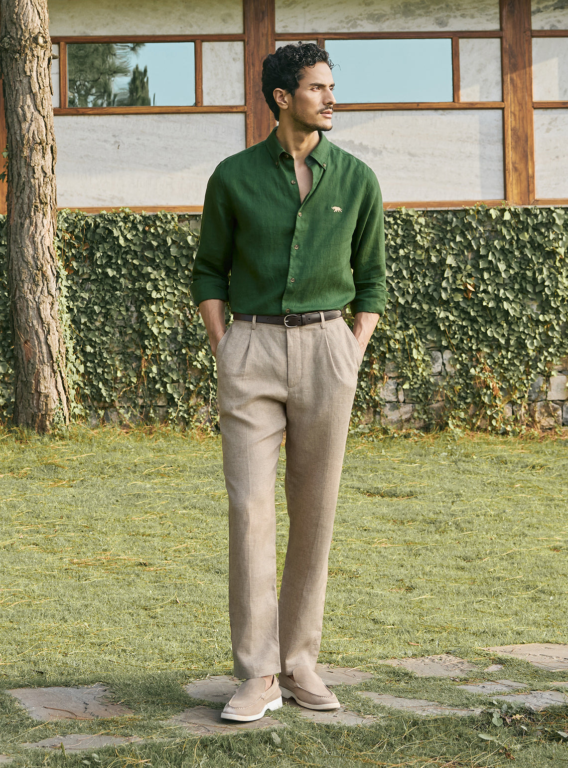Glade Green Linen Shirt